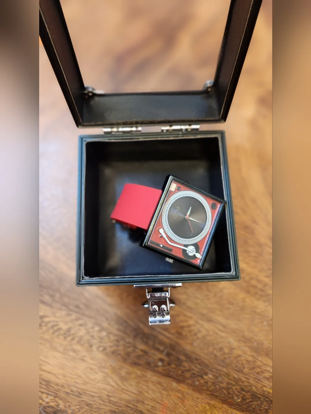 FLUD Turntable Square Wristwatch in Red & Black (RARE FIND)